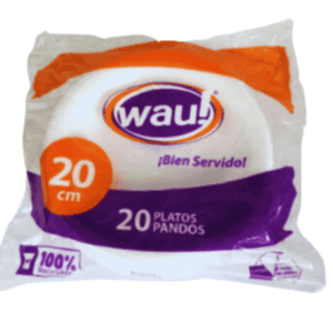 Platos desechables de icopor 20cm x20 Unidades