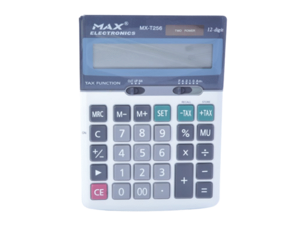 Calculadora MAX TAX FUNCTION MX-T256 12 dígitos.