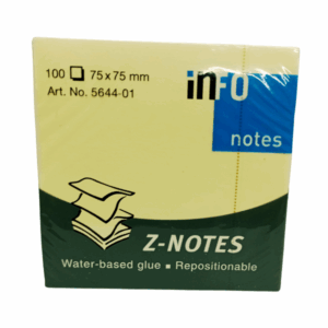 Notas Adhesivas Z Amarillo Claro 75X75MM X 100HJ INFO NOTES