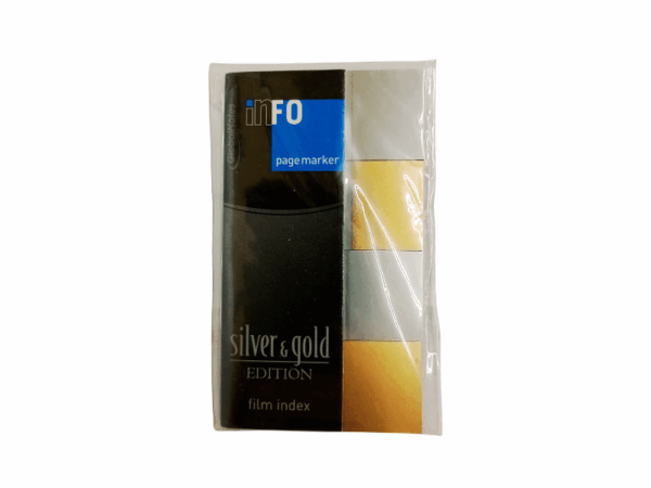 BANDERIN x 4x25HJ 20×42.5mm COLOR ORO/PLATA INFO NOTES