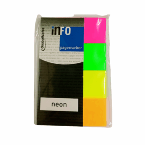 Notas Banderitas Adhesivas 20X50MM 4X50HJ Neón Surtido INFO NOTES