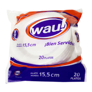 Platos desechables de icopor 15,5cm x20 Unidades
