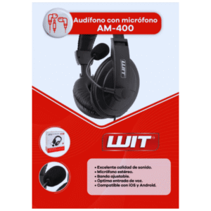 Diadema Audífonos para Pc con micrófono WIT Am 400